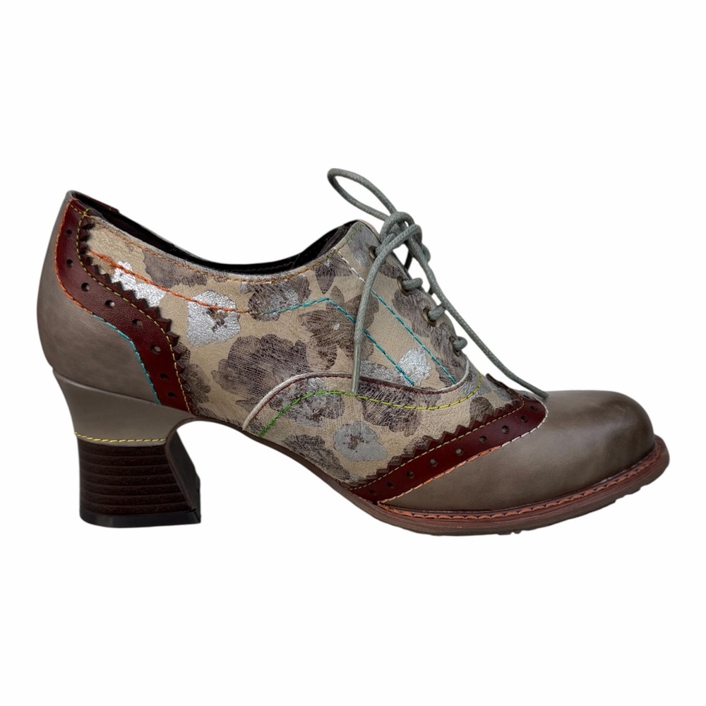 NEW L'ARTISTE SPRING STEP Perrine Shoes Oxford Bootie Grey Multi 38 7.5 -8 - Picture 6 of 15